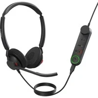 Abbildung von Jabra Engage 50 II schnurgebundenes Stereo Headset mit Link Call Control, geräuschunterdrückender 3 Mic Technologie und USB A Kabel Allen führenden UC Plattformen wie Zoom kompatibel Schwarz