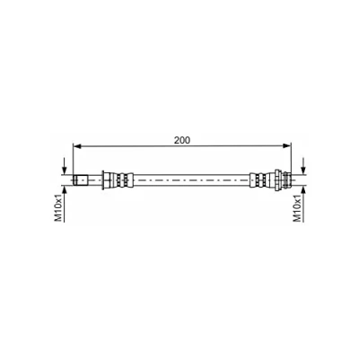 Abbildung von BOSCH 1 987 481 443 Bremsschläuche 155 FORD: MONDEO 4 Turnier, S Max Mk1, Galaxy Mk2 MPV