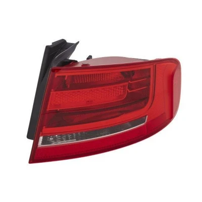 Abbildung von HELLA 2VA 009 686 121 Rückleuchte rechts äusserer Teil P21W 12 Rot mit Glühlampe, Lampenträger AUDI: A4 B8 Limousine