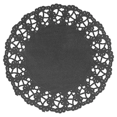 Abbildung von Garcia de Pou 250 Einheit rund Deckchen, 14 cm, Papier, schwarz, x 30 cm