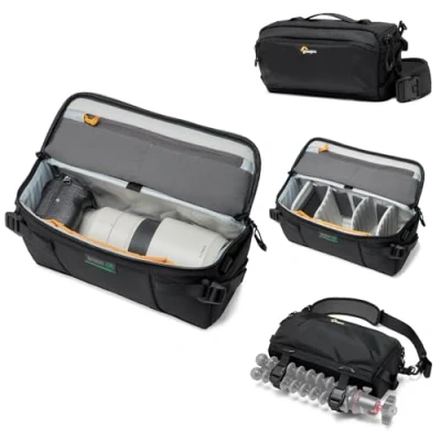 Abbildung von Lowepro ProTactic Lite SLX 120 AW III Kamera Umhängetasche, Profi Kamera, Regenhaube, leichte Crossbody für Fotografen, Videografen, Volumen 5 l, DSLR/spiegellose Kameras