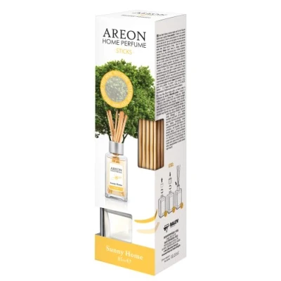 Abbildung von AREON Home Luxury Duftstäbchen für Parfüm, Sunny + 10 Rattanstäbchen