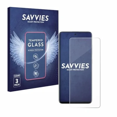 Abbildung von Savvies Panzer Schutz Glas für Samsung Galaxy A51 (3 Stück) 9H Hartglas, Anti Fingerprint, Displayschutz