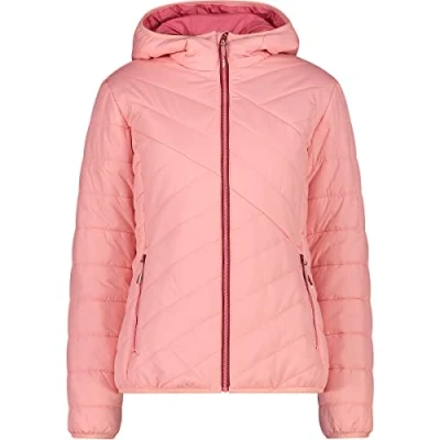 Abbildung von CMP Damenjacke aus recyceltem Polyester mit fester Kapuze, Pfirsich, D36