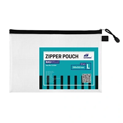 Abbildung von LEVIATAN 12er Set A4 Zip Beutel Reisetasche Transparente Reißverschlusstaschen Reißverschluss Dokumententaschen Wasserdichte Bag Lagerung von Schreibwaren, Kosmetikwaren