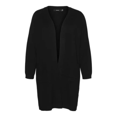 Abbildung von Vero Moda Curve Vmcsaba Pocket Coatigan Strickjacke, Damen, Größe: 42/44, Black