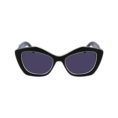 Abbildung von KARL LAGERFELD Damen Kl6127s Sonnenbrille, Schwarz/Weiß, Einheitsgröße