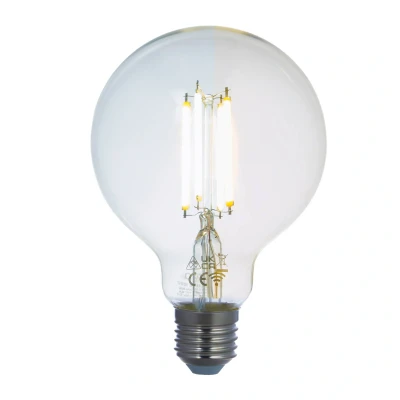 Abbildung von LUUMR Smart LED Leuchtmittel klar E27 G95 7W Tuya WLAN CCT