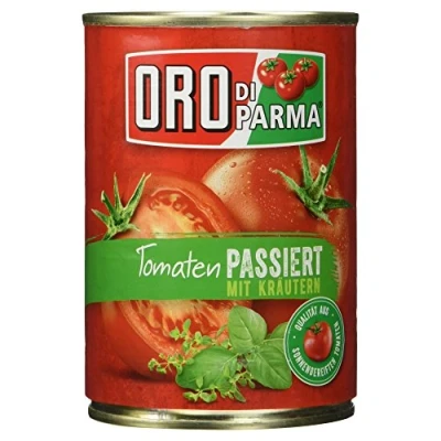 Abbildung von Oro di Parma Tomaten passiert mit Kräutern, 400 g
