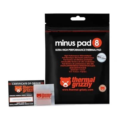 Abbildung von Thermal Grizzly Minus Pad 8 Thermopad 30 x 1 mm, Wärmeleitfähigkeit für Kühlorper/GPU/CPU/LED kuhler/RAM und andere Komponenten