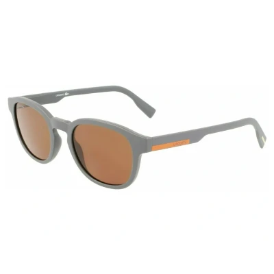 Abbildung von Lacoste Unisex L968S 305 Sonnenbrillen Plastik Grau undurchsichtig Braun Quadratisch
