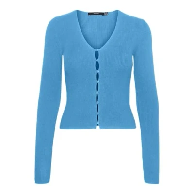 Abbildung von VERO MODA Vmgold Rib Ls V Neck Button Pullover