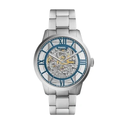Abbildung von Fossil Townsman Automatic Watch Uhr silvercoloured, Herren, Größe: One Size, Silver coloured