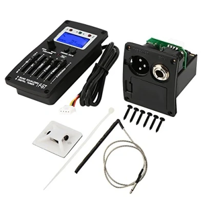 Abbildung von F 5T 5 Band Equalizer Tonabnehmer, Digital Tuner Tonabnehmer akustische E Gitarre Vorverstärker mit LCD und Lautstärkeregler für elektrische Klassische