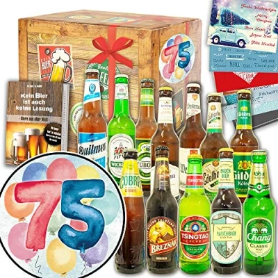 Abbildung von 75. Geburtstagsgeschenk ++ 12er Bierbox Welt und DE 75 Geburtstag Geschenke