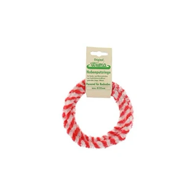 Abbildung von Nabenputzringe WÜMA rot/weiß, SET, vorne u. hinten, passend für MZ Nabe 232mm, 760mm lang