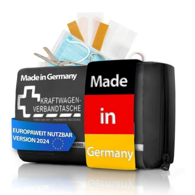 Abbildung von BigDean KFZ Verbandtasche Verbandskasten MADE IN GERMANY schwarz DIN 13164:2022