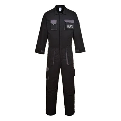 Abbildung von Portwest Texo Kontrast Overall, Größe: XXL, Farbe: Schwarz, TX15BKRXXL
