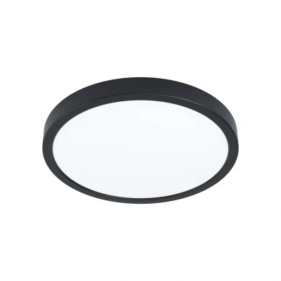 Abbildung von EGLO connect.z Smart Home LED Badezimmer Deckenleuchte Fueva 6 Z, ZigBee, App und Sprachsteuerung Alexa, warmweiß kaltweiß, RGB, dimmbare Bad Deckenlampe, schwarz, IP44, Ø 28 cm