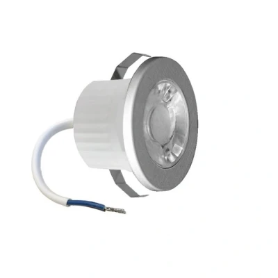 Abbildung von Braytron LED Einbaustrahler 3 W Mini Einbauleuchte Einbauspot Spot Silber 240, Warmweiß, 3w, 210 Lumen, Ø44 x 28 mm, Silber, Lochmaß: Ø32, rund, IP54