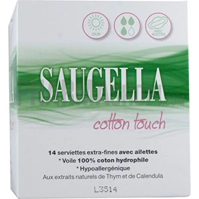 Abbildung von Saugella Cotton Touch Day 14 Extra Fine Sanitary Napkins with Wings