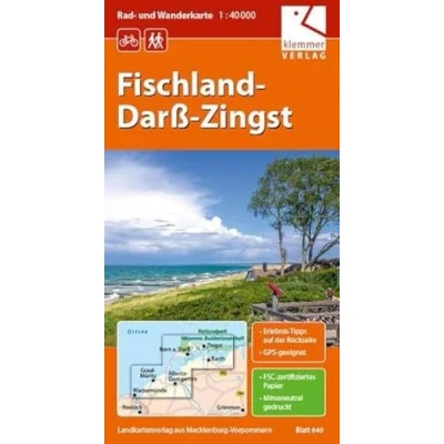 Abbildung von Rad und Wanderkarte Fischland Darß Zingst: Maßstab 1:40.000, GPS geeignet, Erlebnis Tipps auf der Rückseite