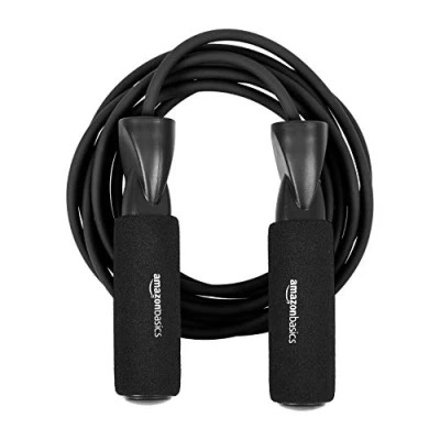 Abbildung von Amazon Basics Standard Springseil, 3 m lang x cm, Schwarz