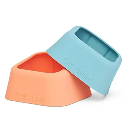 Abbildung von Gehäuse für Time Timer Home MOD 60 Minuten Visueller Edition Kinder Homeschooling, Schultisch, Bürotisch und Meetings mit lautlosem Betrieb 2er Pack (Orange &amp; Blau)