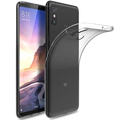 Abbildung von Verco Handyhülle für Xiaomi Mi Max 3 Case, Handy Cover Hülle Transparent Dünn Klar Silikon, durchsichtig