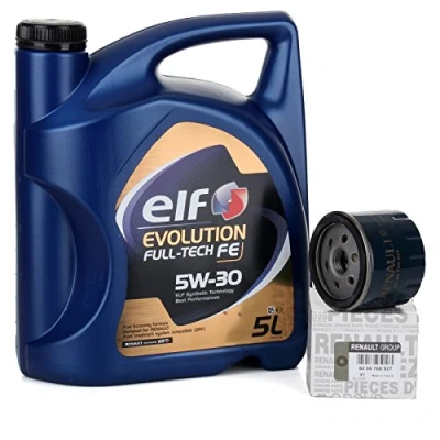 Abbildung von Due Service kit Motoröl Elf Evolution Full Tech 5W 30 5 lts + Originalfilter 8200768927