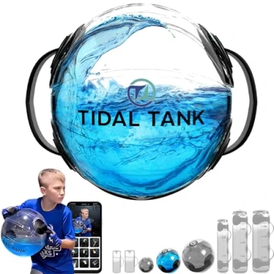 Abbildung von Tidal Tank Sphere Mini Aqua Ball statt Sandsack Trainings Power Bag mit Wassergewicht, Ultimatives Kern und Balance Workout, bis zu 13 kg