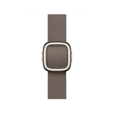 Abbildung von Apple Watch Band Modernes Lederarmband 42 mm Dunkeltaupe Small