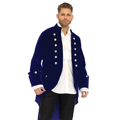 Abbildung von Leg Avenue Herren Samtmantel 8668704 Erwachsenenkostüme, Blue, XL