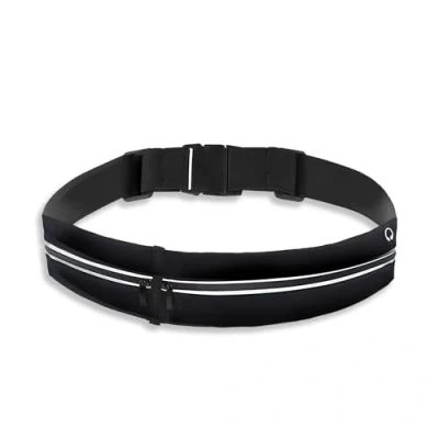 Abbildung von Lauftasche Jogging,Laufgürtel Handy,Handytasche joggen,Hüfttasche,Running Bauchtasche, Sportgürtel Fitness Lauftasche,Reflective Strip,Laufgürtel Damen und Herren (Dunkelschwarz)