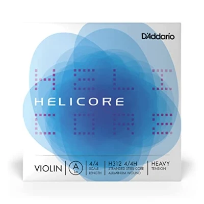 Abbildung von D&#039;Addario Helicore Geigensaiten Violine Saiten Geige 4/4 H312 4/4H Violinen Einzelsaite &#039;A&#039; Titanium umsponnen Heavy