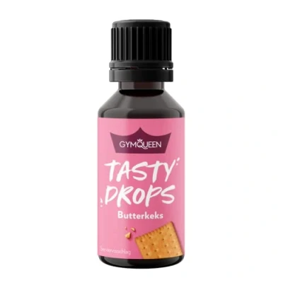 Abbildung von GymQueen Tasty Drops, Butterkeks, Flavour Drops ohne Kalorien, 30ml
