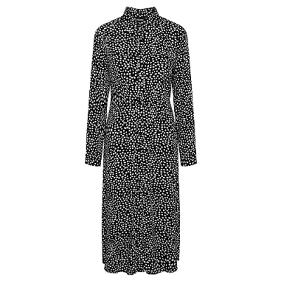 Abbildung von Pieces Pcnova MIDI Dress Blusenkleid, Damen, Größe: Small, Black/cloud dancer