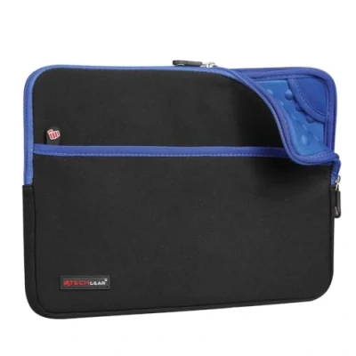 Abbildung von TECHGEAR [Sentinel Pro Sleeve (13)] Schmale Schutzhülle aus Neopren mit Reißverschluss und Anti Shock Bubble Innenausstattung für iPad 12.9&quot; [Blau]