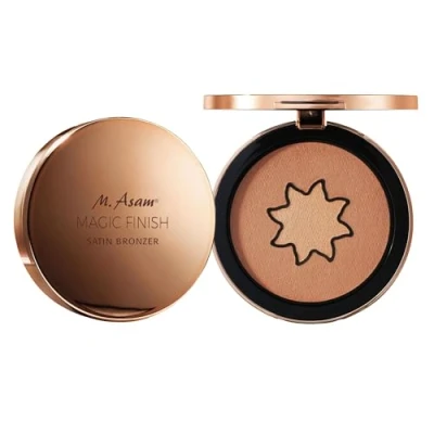 Abbildung von M. Asam MAGIC FINISH Satin Bronzer Gold &amp; Hazel (6,5 g) Hochpigmentiertes Puder Duo, Make Up mit hautverschönerndem Vitamin E, Blush für einen individuellen Softbronzing Effekt