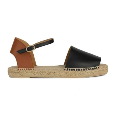 Abbildung von Geox Damen D LAMPEDUSA B Wedge Sandal, Black/Cognac, 39 EU