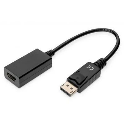 Abbildung von DIGITUS DisplayPort Grafik Adapter Kabel, DP zu HDMI Typ A, Full HD 60Hz, 1920 x 1080 Pixel, Schwarz