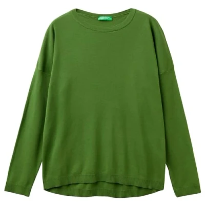 Abbildung von United Colors of Benetton Damen Trikot G/C M/L 1091D100E Pullover, Waldgrün 2g3, M