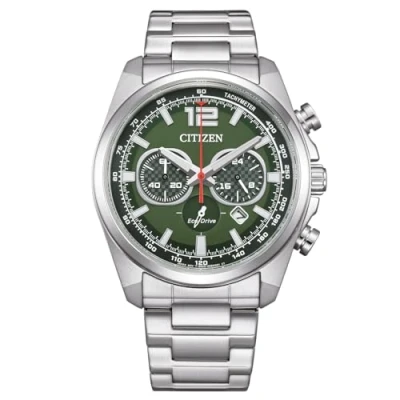 Abbildung von Citizen CA4640 50X Eco Drive Chronograph Herrenuhr Stahl/Grün