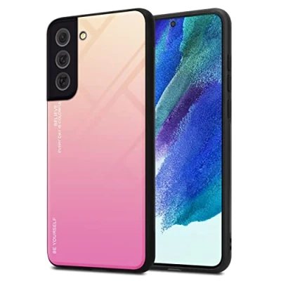 Abbildung von Cadorabo Hülle kompatibel mit Samsung Galaxy S22 Plus Schutzhülle TPU Silikon Case Glas Slim Kratzfest Weiche Gummi Rundumschutz für in Schwarz