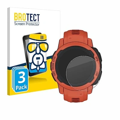 Abbildung von BROTECT Schutzglas für Garmin Instinct 2S (3 Stück) Schutzfolie Panzer Folie Glas [Extrem Kratzfest 9H, Anti Fingerprint, Ultra Transparent]