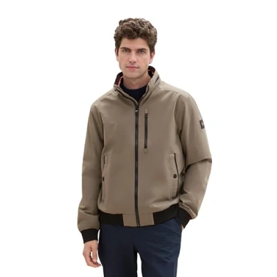 Abbildung von TOM Tailor Bomberjacke, Herren, Größe: Medium, Smokey olive green