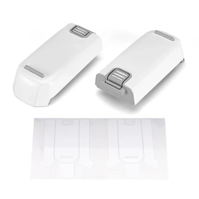 Abbildung von WRAPGRADE Aufkleber Kompatibel mit DJI NEO Zwei Batterien (Racing White)
