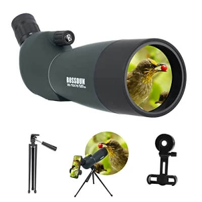 Abbildung von 25 75X Spektiv, Spektive fur vogelbeobachtung, Teleskope Wasserdichtes Zielfernrohr mit BAK4 Prisma Stativ Telefon Adapter Tragetasche, für Vogelbeobachtung Wildtiere mondbeobachtung