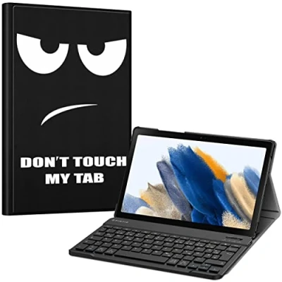 Abbildung von Fintie Tastatur Hülle für Samsung Galaxy Tab A8 10.5 Zoll 2022/2021 SM X200/X205/X207 Keyboard Cover mit Magnetisch Abnehmbarer Deutsches Layout Tastatur, Don&#039;t Touch