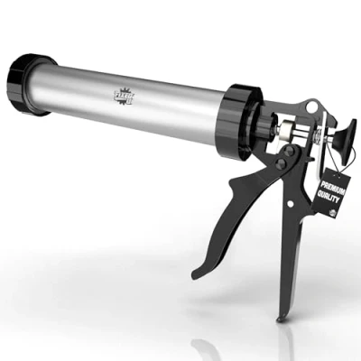 Abbildung von FixedByU Kartuschenpistole Aluminium Kartuschenpresse, inkl. Schlauchspitze für Beutel bis 400 ml